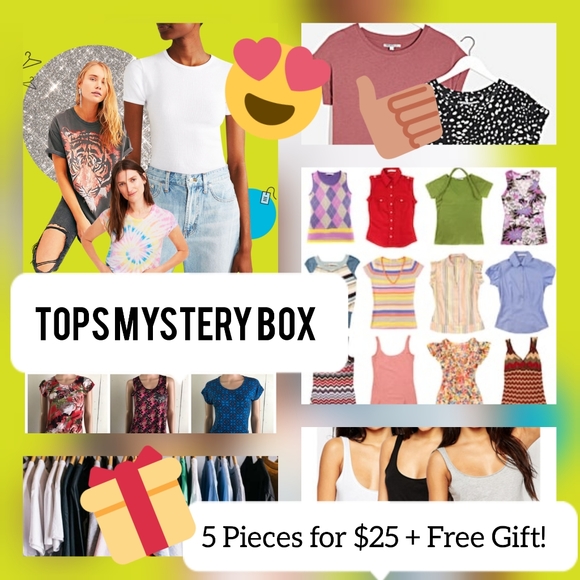 5 items + Free gift mystery tops box women shirts - Picture 1 of 4